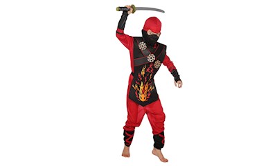 Ninja Fire, Gr.128 4-teilig, Hose, Hemd, Gilet, Kopfbedeckung