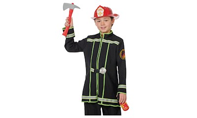Feuerwehrset 3-teilig Axt, Helm und Feuerlöscher