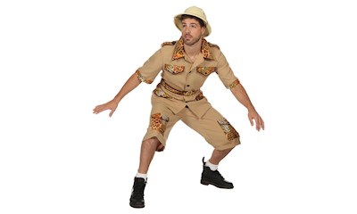 Safari Mann, Gr.52 3-teilig, Hose, Oberteil und Gürtel