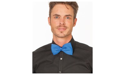 Fliege blau ca. 12 cm, 100% Polyester