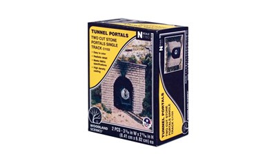 N-Spur Tunnelportal   eingl. geschnittener Stein