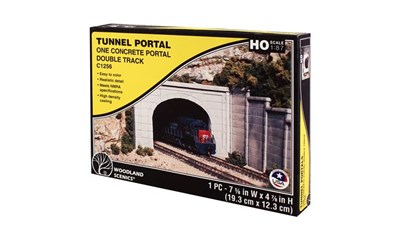 H0-Spur Tunnelportal   zweigl. Beton