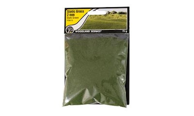 2mm Static Grass Dark Green