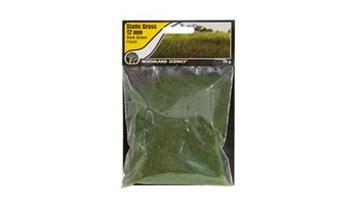 12mm Static Grass Dark Green