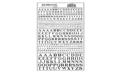 Buchstaben, schwarz