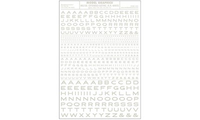 Buchstaben, ausgedehnt, weiss