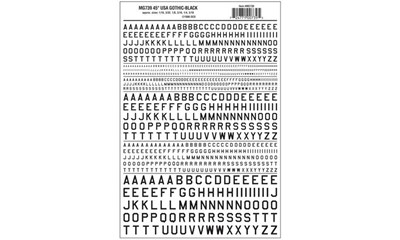 Buchstaben, amerikanischer Typ, schwarz