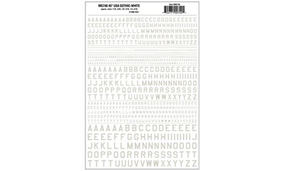 Buchstaben, amerikanischer Typ, weiss