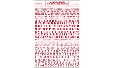 Buchstaben, Schablonen & Blockschrift, rot