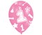 6 Ballone rosa Zahl 1 27.5cm