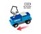 Blaue Batterie-Frachtlok