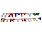 Girlande Happy Birthday 1,5 m, Papier