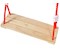 Holzbrettschaukel Sitz 42x15x1.3 cm, Tragkraft 50 kg, Polyseil, ab 3 Jahren