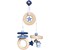 Minitrapez Sternchen Spass blau 15.5cm