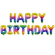 FB Happy Birthday 340x35cm Regenbogen selbstschliessendes Automatikventil