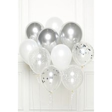 DIY Ballon-Set Silber mit 10 Ballons