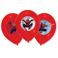 6 Ballone Spiderman farbig 28cm