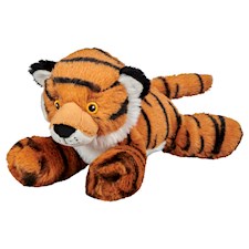 Eco Tiger 23 cm liegend aus recycelten PET-Flaschen, weicher Plüsch, ab 0 Jahren