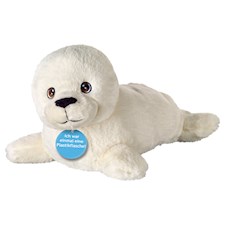 Eco Seehund 33 cm liegend aus recycelten PET-Flaschen, weicher Plüsch, ab 0 Jahr