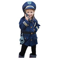 Polizei Set, 5-6 Jahre Uniformjacke, Mütze, Hand- schellen, Funkgerät