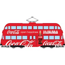 Coca Cola Double Decker Tram - Open Happiness