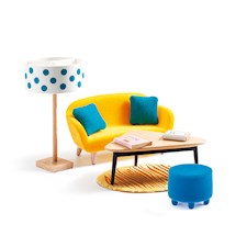 Puppenhaus Wohnzimmer orange