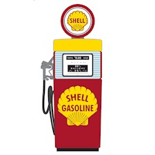1951 Wayne 505 Gas Pump w/Pump Light Shell Gasoline