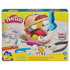 Play-Doh Zahnarzt Dr.Wackel- zahn, 8 Dosen Knete, 10 Zubehörteile