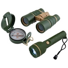 Scout Entdecker-Set 3tgl. Taschenlampe, Fernglas und Kompass