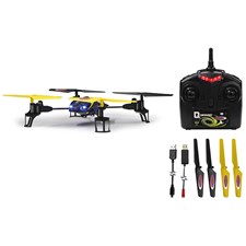 Q-Drohne Quadrocopter mit Licht inkl. 3.7 Volt LiPo, exkl. 4x AA Batterien