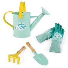 Spielset Garten 4tlg. Giesskanne, Rechen, Schaufel, Handschuhe