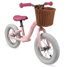Vintage Bikloon Laufrad rosa mit Lenkertasche, 85x41x57cm Sitz verstellbar 38-36