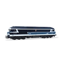 SNCF 6-achsiger dieselelektrische Lokomotive CC 72056 La Bourboule  blau  Casque