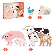 Tiermütter mit Babys Puzzles XXL