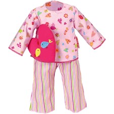 Pyjama rosa bunt mit Herzkissen 39-41 cm