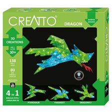 Creatto Drache / Dragon, d 3D Bauset 4 in 1, 80 LED-Lichter