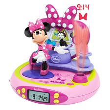 Minnie Mouse Projektionswecker mit Nachtlicht, 4 Soundeffekte