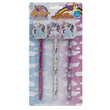 Einhorn 3 Bleistifte mit Radierer (1 Pack)