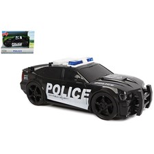 Polizei Auto mit Licht + Sound inkl. Batterien, 18.5cm Beschriftung in Englisch