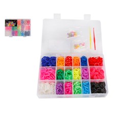 Loom Bands Set in Köfferchen 1440 farbige Ringe 