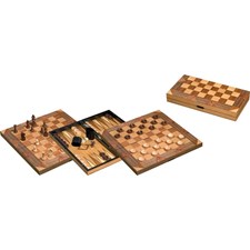 Schach-Backgammon-Dame-Set - Feld 43mm