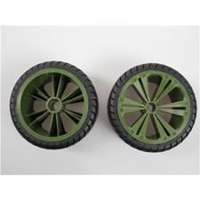 R/C Spielzeug Zubehör Set 2x Front Wheel for Buggy, green