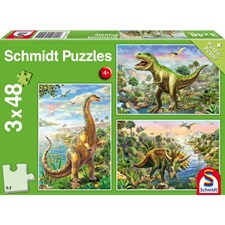 Abenteuer mit den Dinosauriern, 3x48 Teile