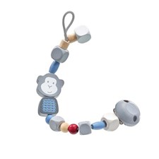 Schnullerkette Äffchenglück blau 22cm