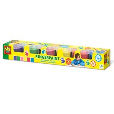 Fingerfarben 6 Stück ca. 120 ml: Gelb, Pink, Rot, Lila, Blau, Grün