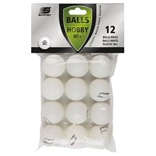 12 Tischtennisbälle weiss Hobby 4 cm Plastikball 40+