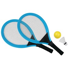 Jumbo Federball-Set 2 Schläger mit 1 Ball und 1 Federball, 28x54cm