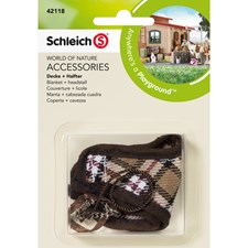 Decke und Halfter braun