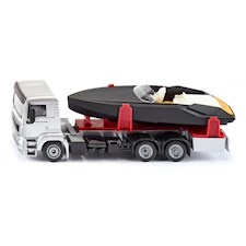 LKW mit Motorboot