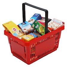 Supermarkt-Korb gefüllt 23x15.5x12cm